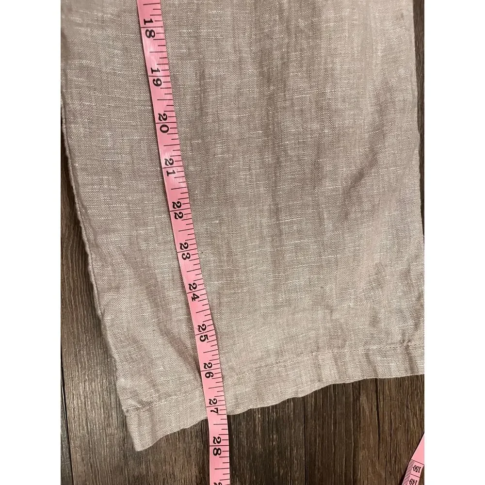 Quince 100% European Linen Pleated Trousers Flax Size 0 Lined High Rise Tailored